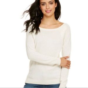 Vineyard Vines Ivory Marshmallow Raglan Sweater